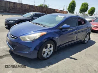 2013 Hyundai Elantra GLS with VIN KMHDH4AE7DU487588, listed as a Copart auction lot 62098015 with 106,046 mi miles and Salvage title. Bid and sale history available at DreamBid. Image 1.