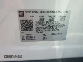 2024 GMC Terrain SLE with VIN 3GKALTEG2RL356229, listed as a Copart auction lot 63212875 with 16,784 mi miles and Salvage title. Bid and sale history available at DreamBid. Image 14.
