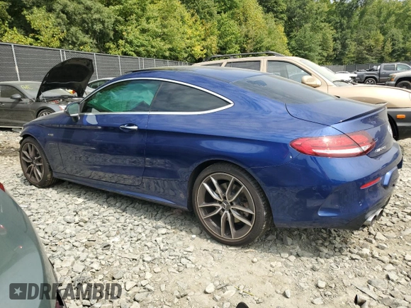 2021 Mercedes-Benz C 43 AMG with VIN W1KWJ6EB3MG096908, listed as a Copart auction lot 67187194 with 25,240 mi miles and Salvage title. Bid and sale history available at DreamBid. Image 2.