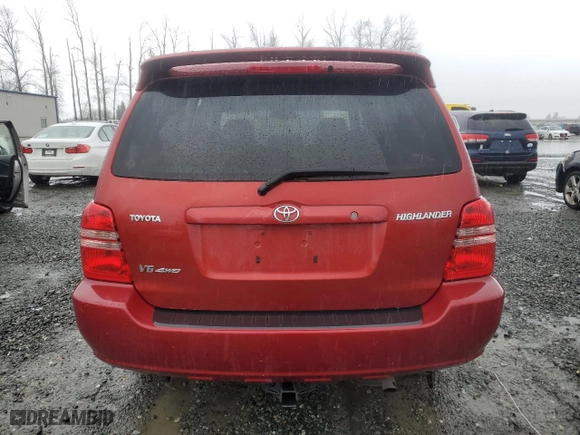 2002 Toyota Highlander with VIN JTEHF21A720078519, listed as a Copart auction lot 47049295 with 129,897 mi miles and Salvage Title. Bid and sale history available at carsss.com. Image 6.
