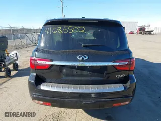 2018 Infiniti QX80 with VIN JN8AZ2NF7J9663781, listed as a IAAI auction lot 41685502 with 112,876 mi miles. Bid and sale history available at carsss.com. Image 16.