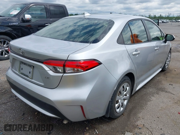 2021 Toyota Corolla LE with VIN JTDEPMAE0MJ158213, listed as a IAAI auction lot 41956994 with 92,331 mi miles and . Bid and sale history available at DreamBid. Image 4.