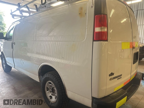 2013 Chevrolet Express Cargo with VIN 1GCWGFCA4D1142736, listed as a IAAI auction lot 42854305 with 128,585 mi miles and . Bid and sale history available at DreamBid. Image 23.