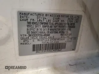 2016 Nissan Note S with VIN 3N1CE2CP2GL409362, listed as a Copart auction lot 54691095 with 105,515 mi miles and Clean Title. Bid and sale history available at DreamBid. Image 12.
