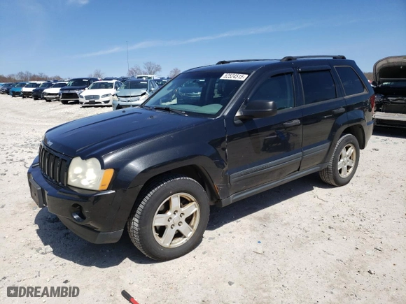 2005 Jeep Grand Cherokee Laredo with VIN 1J4GR48K95C628365, listed as a Copart auction lot 52524515 with 214,630 mi miles and Clean Title. Bid and sale history available at carsss.com. Image 1.