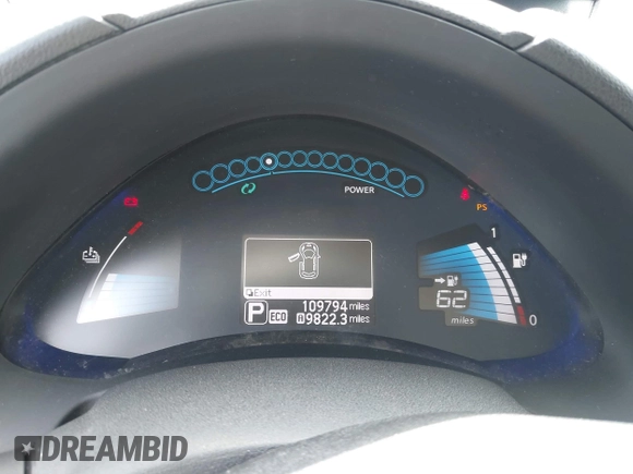 2015 Nissan LEAF S with VIN 1N4AZ0CP4FC326903, listed as a IAAI auction lot 42009732 with 109,794 mi miles. Bid and sale history available at carsss.com. Image 7.