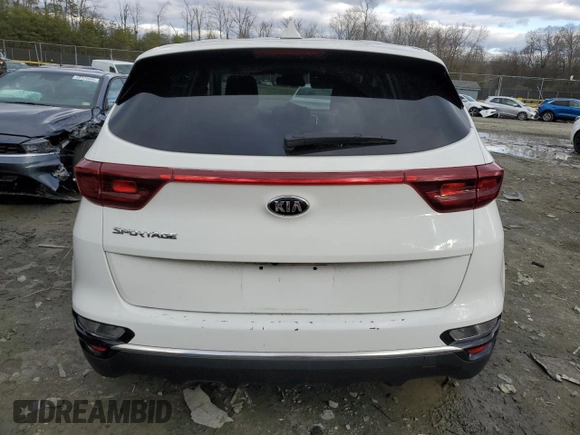 2020 Kia Sportage LX with VIN KNDPMCAC1L7811850, listed as a Copart auction lot 48014715 with 88,267 mi miles and Salvage Title. Bid and sale history available at carsss.com. Image 6.