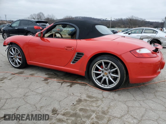2007 Porsche Boxster S z VIN WP0CB29837U731164, wystawiony jako Copart lot #41564995 z przebiegiem 67 473 mil mil oraz Szkoda całkowita • Salvage title. Historia ofert i sprzedaży dostępna na DreamBid. Obrazek 2.