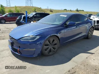 2023 Tesla Model S with VIN 5YJSA1E58PF531121, listed as a Copart auction lot 63683355 with Not provided miles and Salvage title. Bid and sale history available at DreamBid. Image 1.