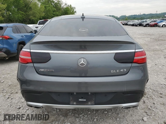 2018 Mercedes-Benz GLE 43 AMG with VIN 4JGED6EB4JA124920, listed as a Copart auction lot 58635785 with 64,203 mi miles and Salvage title. Bid and sale history available at DreamBid. Image 6.
