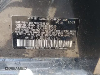 2024 Subaru Impreza with VIN JF1GUABC1R8333716, listed as a Copart auction lot 53689774 with Not Provided miles and Salvage Title. Bid and sale history available at carsss.com. Image 12.
