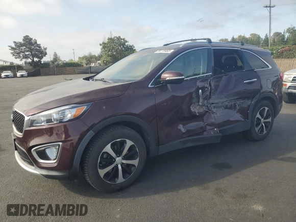 2017 Kia Sorento EX z VIN 5XYPH4A56HG290145, wystawiony jako Copart lot #59719465 z przebiegiem 79 057 mil mil oraz Szkoda całkowita • Salvage title. Historia ofert i sprzedaży dostępna na DreamBid. Obrazek 1.