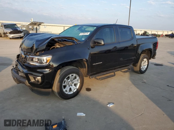 2022 Chevrolet Colorado 2WD LT with VIN 1GCGSCEA8N1332149, listed as a Copart auction lot 71750174 with 46,323 mi miles and Salvage title. Bid and sale history available at DreamBid. Image 1.