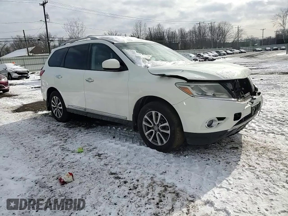 2013 Nissan Pathfinder Platinum with VIN 5N1AR2MM5DC621575, listed as a Copart auction lot 41856495 with 143,227 mi miles and Salvage Title. Bid and sale history available at carsss.com. Image 12.