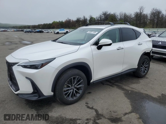 2024 Lexus NX 350 with VIN 2T2AGCEZ8RC039846, listed as a Copart auction lot 56861105 with 20,876 mi miles and Salvage title. Bid and sale history available at DreamBid. Image 1.