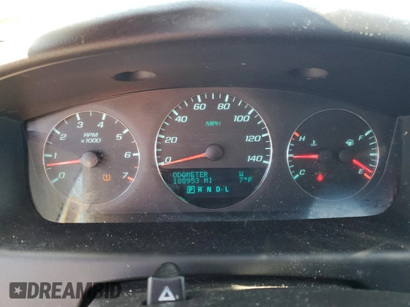 2016 Chevrolet Impala LTZ with VIN 2G1WC5E33G1127852, listed as a Copart auction lot 46678615 with 188,953 mi miles and Salvage Title. Bid and sale history available at DreamBid. Image 9.