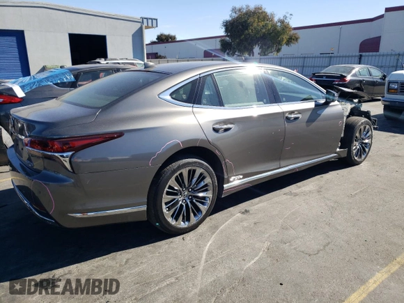 2018 Lexus LS with VIN JTHBYLFF1J5000266, listed as a Copart auction lot 77130624 with 36,312 mi miles and Salvage title. Bid and sale history available at DreamBid. Image 3.