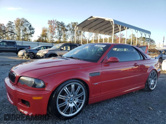 2003 BMW 3 Series M3 with VIN WBSBR93433PK01042, listed as a Copart auction lot 76349444 with 122,826 mi miles and Salvage Title. Bid and sale history available at carsss.com. Image 1.