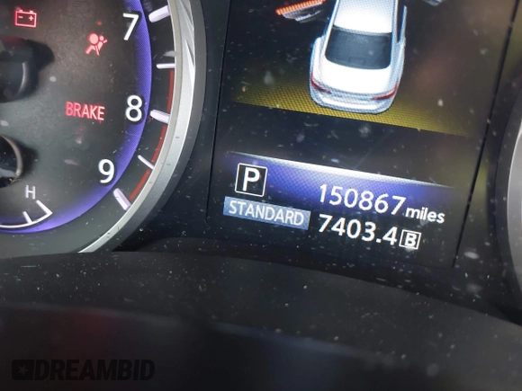 2015 Infiniti Q50 with VIN JN1BV7AP4FM338889, listed as a IAAI auction lot 42285135 with 150,867 mi miles and . Bid and sale history available at DreamBid. Image 16.