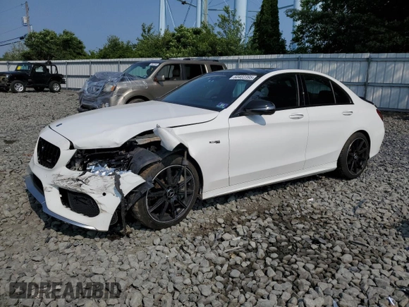 2018 Mercedes-Benz C 43 AMG z VIN 55SWF6EB3JU270248, wystawiony jako Copart lot #60402395 z przebiegiem 91 502 mil mil oraz Szkoda całkowita • Salvage title. Historia ofert i sprzedaży dostępna na DreamBid. Obrazek 1.