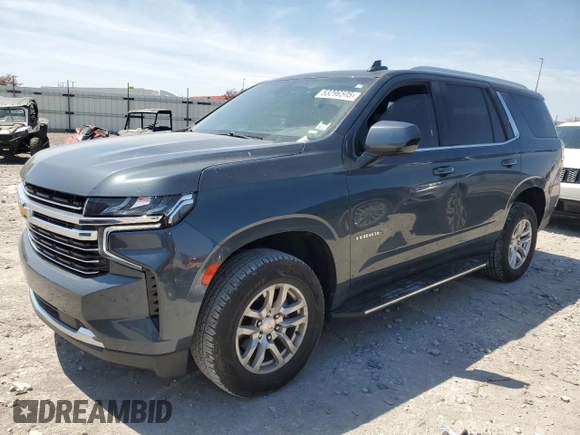 2021 Chevrolet Tahoe LT with VIN 1GNSCNKD7MR355575, listed as a Copart auction lot 53296505 with 91,928 mi miles and Salvage title. Bid and sale history available at DreamBid. Image 1.