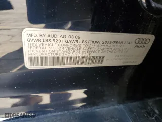 2008 Audi A6 with VIN WAUDH74F18N131497, listed as a Copart auction lot 50398155 with 134,473 mi miles and Salvage Title. Bid and sale history available at carsss.com. Image 14.