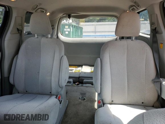 2012 Toyota Sienna LE with VIN 5TDJK3DC0CS043968, listed as a Copart auction lot 72185614 with 166,194 mi miles and Salvage Title. Bid and sale history available at carsss.com. Image 10.