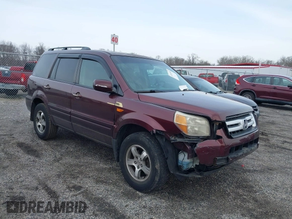2008 Honda Pilot EX-L with VIN 5FNYF18508B015960, listed as a IAAI auction lot 41511626 with 207,141 mi miles. Bid and sale history available at carsss.com. Image 1.