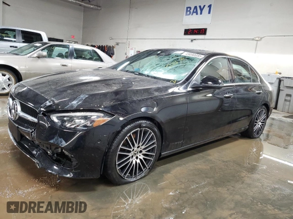 2025 Mercedes-Benz C 300 with VIN W1KAF4HB3SR242642, listed as a Copart auction lot 49090085 with 4,968 mi miles and Salvage Title. Bid and sale history available at DreamBid. Image 1.