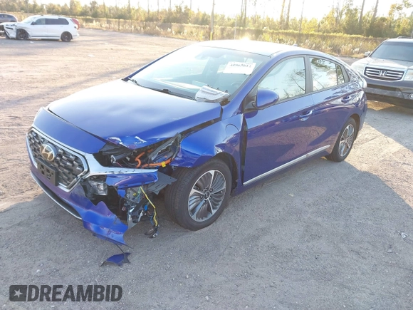 2021 Hyundai Ioniq SE with VIN KMHC65LD8MU252578, listed as a IAAI auction lot 40965612 with 25,384 mi miles and . Bid and sale history available at DreamBid. Image 2.