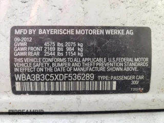 2013 BMW 3 Series 328i xDrive z VIN WBA3B3C5XDF536289, wystawiony jako Copart lot #55786625 z przebiegiem 84 299 mil mil oraz Szkoda całkowita • Salvage title. Historia ofert i sprzedaży dostępna na DreamBid. Obrazek 12.