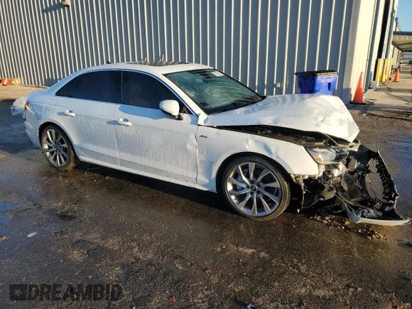 2021 Audi A4 S line Premium Plus with VIN WAUEAAF48MA037250, listed as a Copart auction lot 87725905 with Not Provided miles and Salvage Title. Bid and sale history available at DreamBid. Image 4.