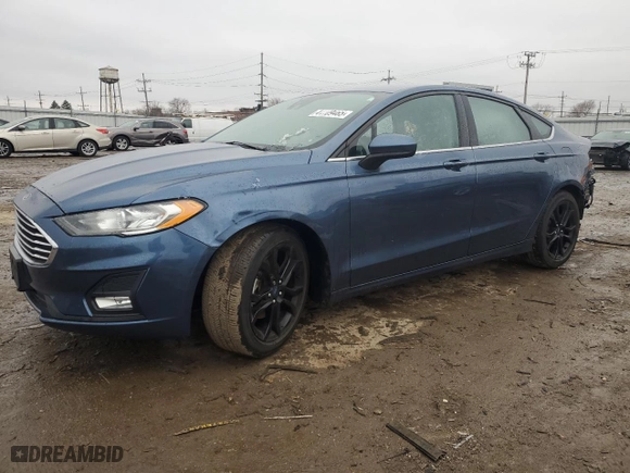 2019 Ford Fusion SE with VIN 3FA6P0HD0KR249646, listed as a Copart auction lot 44109465 with 17,012 mi miles and Salvage Title. Bid and sale history available at carsss.com. Image 1.