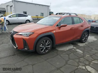 2020 Lexus UX with VIN JTHR9JBH1L2026913, listed as a Copart auction lot 53477275 with 56,518 mi miles and Salvage Title. Bid and sale history available at carsss.com. Image 1.