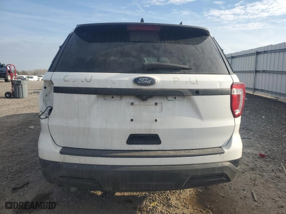 2018 Ford Police Interceptor Utility with VIN 1FM5K8AR6JGC94777, listed as a Copart auction lot 51042555 with 0 mi miles and Salvage Title. Bid and sale history available at carsss.com. Image 6.