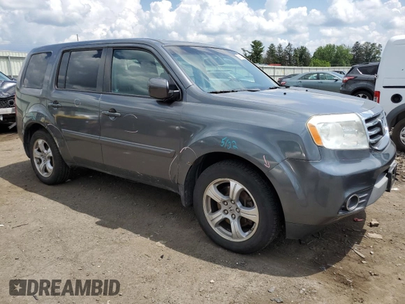 2012 Honda Pilot EX-L with VIN 5FNYF4H54CB019973, listed as a Copart auction lot 64614135 with 102,352 mi miles and Salvage title. Bid and sale history available at DreamBid. Image 4.