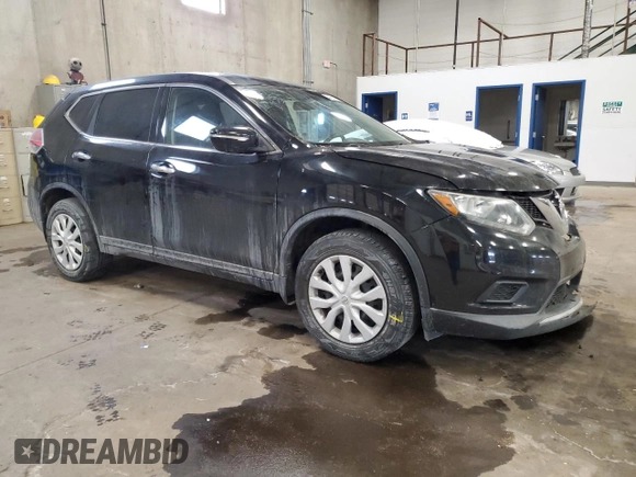 2014 Nissan Rogue S with VIN 5N1AT2MV5EC856022, listed as a Copart auction lot 44601055 with 95,637 mi miles and Salvage Title. Bid and sale history available at carsss.com. Image 4.
