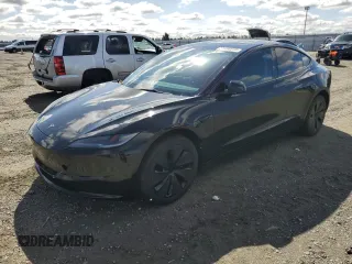 2025 Tesla Model 3 Long Range with VIN 5YJ3E1EB9SF875516, listed as a Copart auction lot 51450515 with 3,672 mi miles and Salvage Title. Bid and sale history available at DreamBid. Image 1.