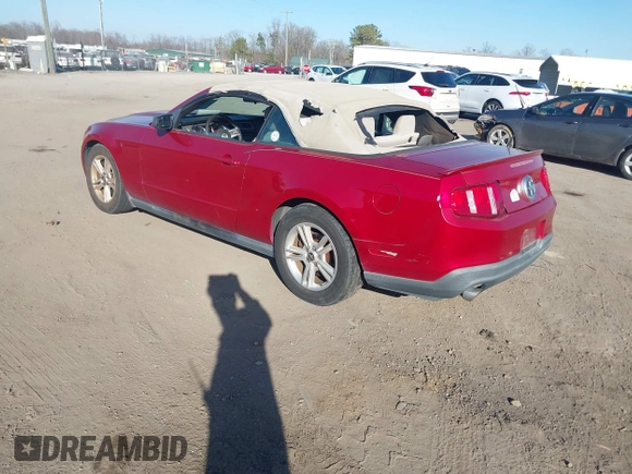 2012 Ford Mustang V6 with VIN 1ZVBP8EM4C5203508, listed as a IAAI auction lot 41688187 with 226,571 mi miles and . Bid and sale history available at DreamBid. Image 3.