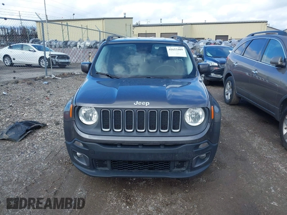 2016 Jeep Renegade Latitude with VIN ZACCJABT3GPD01423, listed as a IAAI auction lot 41653409 with 77,901 mi miles and . Bid and sale history available at carsss.com. Image 12.