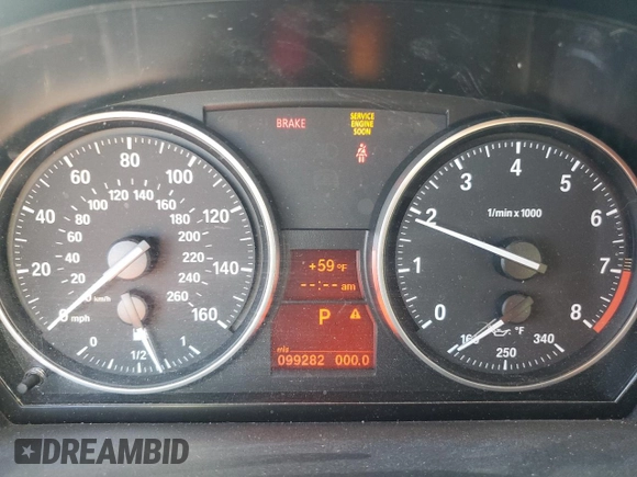 2008 BMW 3 Series 335i with VIN WBAVB73528KY65565, listed as a Copart auction lot 43210935 with 99,282 mi miles and Salvage title. Bid and sale history available at DreamBid. Image 9.