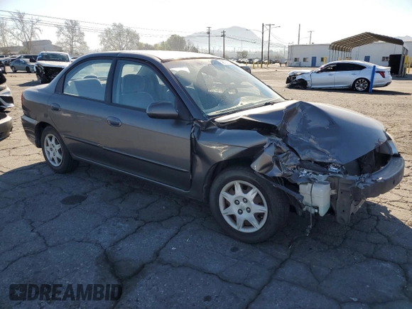 2003 Kia Spectra z VIN KNAFB121335277388, wystawiony jako Copart lot #46756185 z przebiegiem 151 235 mil mil oraz Szkoda całkowita • Salvage title. Historia ofert i sprzedaży dostępna na DreamBid. Obrazek 4.