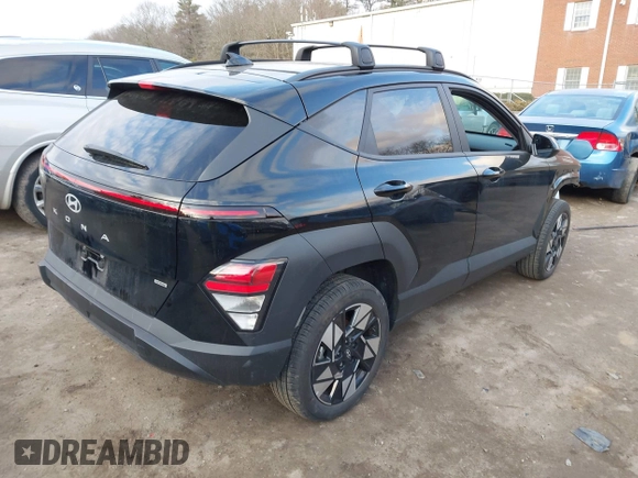 2024 Hyundai Kona SEL with VIN KM8HBCAB8RU163379, listed as a IAAI auction lot 41616257 with 7,449 mi miles and . Bid and sale history available at DreamBid. Image 4.