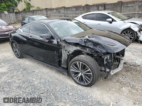 2020 Infiniti Q60 Luxe with VIN JN1EV7EK3LM340320, listed as a Copart auction lot 72427514 with 15,947 mi miles and Non Repairable. Bid and sale history available at carsss.com. Image 4.