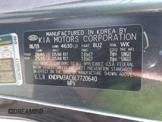 2020 Kia Sportage LX with VIN KNDPM3AC6L7720640, listed as a IAAI auction lot 41843861 with 114,977 mi miles. Bid and sale history available at carsss.com. Image 9.
