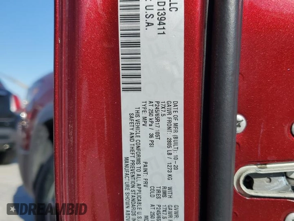 2021 Jeep Cherokee Trailhawk with VIN 1C4PJMBX7MD139411, listed as a Copart auction lot 48545725 with 54,095 mi miles and Salvage title. Bid and sale history available at DreamBid. Image 16.