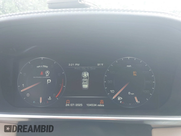 2015 Land Rover Range Rover Supercharged with VIN SALGS2TF1FA219503, listed as a IAAI auction lot 42580352 with 104,534 mi miles and . Bid and sale history available at DreamBid. Image 7.