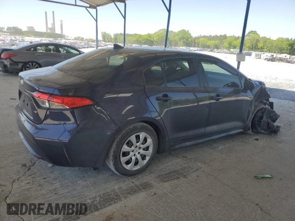 2022 Toyota Corolla LE with VIN 5YFEPMAE4NP344270, listed as a Copart auction lot 53124835 with 38,407 mi miles and Salvage Title. Bid and sale history available at DreamBid. Image 3.