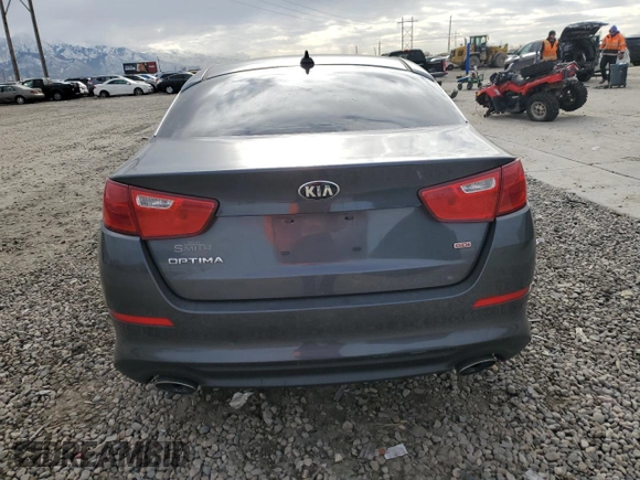 2015 Kia Optima LX with VIN KNAGM4A70F5631149, listed as a Copart auction lot 84348194 with 131,071 mi miles and Salvage Title. Bid and sale history available at carsss.com. Image 6.