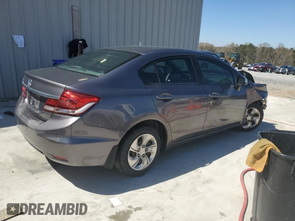 2014 Honda Civic Sedan LX with VIN 19XFB2F53EE077334, listed as a Copart auction lot 50168505 with 240,017 mi miles and Salvage Title. Bid and sale history available at carsss.com. Image 3.